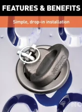 Curt 38K Lbs Oem Puck System Gooseneck Safety Chain Anchors Ram 2500 | 3500 2013-2022                                     - 60698 - Image 4