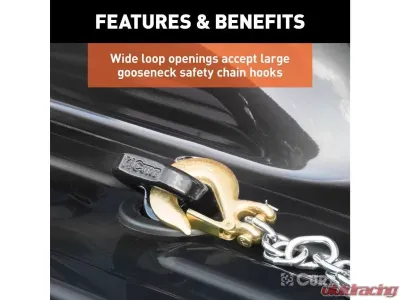 Curt 38K Lbs Oem Puck System Gooseneck Safety Chain Anchors Ram 2500 | 3500 2013-2022 - 60698