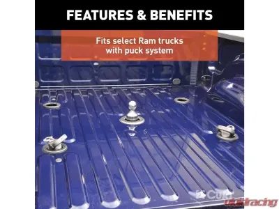 Curt 38K Lbs Oem Puck System Gooseneck Safety Chain Anchors Ram 2500 | 3500 2013-2022 - 60698