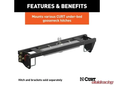Curt Double Lock EZR Gooseneck Install Brackets Chevrolet Silverado | Gmc Sierra 2500 | 3500 HD 2020-2023 - 60701