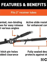 Curt 7,500 Lbs | 2" Shank Rambler Steel RV Tow Bar                                     - 70001 - Image 3