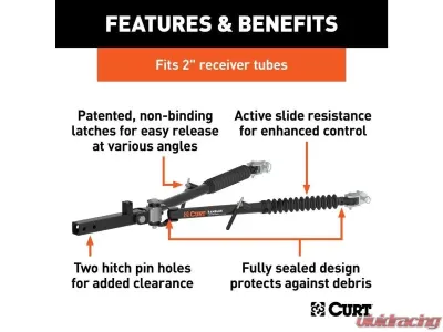 Curt 7,500 Lbs | 2" Shank Rambler Steel RV Tow Bar - 70001
