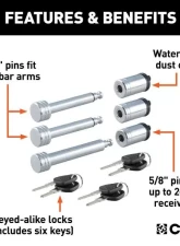 Curt Rambler Tow Bar Lock Set                                     - 70005 - Image 3