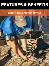 Curt 7,500 Lbs Replacement 84" x 3/8" Diameter Tow Bar Safety Cable With Hooks                                     - 70008 - Image 2