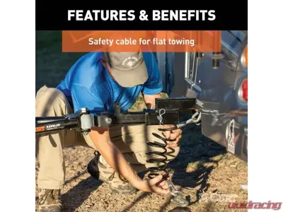 Curt 7,500 Lbs Replacement 84" x 3/8" Diameter Tow Bar Safety Cable With Hooks - 70008