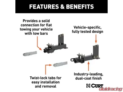 Curt Custom Tow Bar Base Plate Dodge Durango | Jeep Grand Cherokee 2011-2022 - 70101