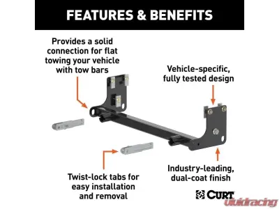 Curt Custom Tow Bar Base Plate Eep Wrangler Jk 2007-2018 - 70102