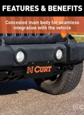 Curt Custom Tow Bar Base Plate Eep Wrangler Jk 2007-2018                                     - 70102 - Image 4