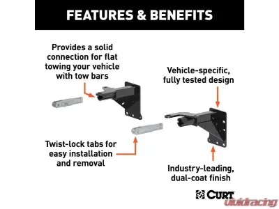 Curt Custom Tow Bar Base Plate Jeep Cherokee 2019-2022 - 70103