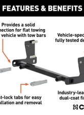 Curt Custom Tow Bar Base Plate Jeep Wrangler Jl 2018-2022                                     - 70105 - Image 3
