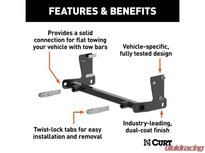 Curt Custom Tow Bar Base Plate Jeep Wrangler Jl 2018-2022 - 70105
