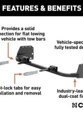 Curt Custom Tow Bar Base Plate Chevrolet Equinox 2018-2022                                     - 70108 - Image 3