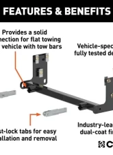 Curt Custom Tow Bar Base Plate Jeep Wrangler Jk 2007-2018                                     - 70110 - Image 3