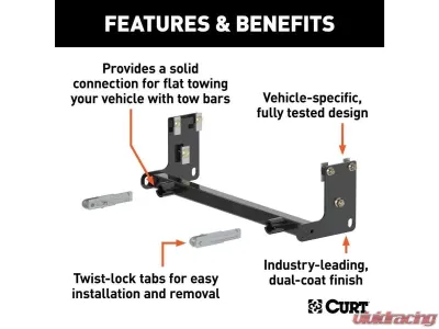 Curt Custom Tow Bar Base Plate Jeep Wrangler Jk 2007-2018 - 70110