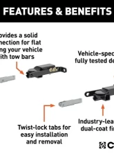 Curt Custom Tow Bar Base Plate Cadillac Escalade | Suburban | Tahoe | Yukon | Yukon Xl 2015-2020                                     - 70111 - Image 3