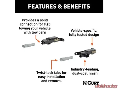 Curt Custom Tow Bar Base Plate Cadillac Escalade | Suburban | Tahoe | Yukon | Yukon Xl 2015-2020 - 70111