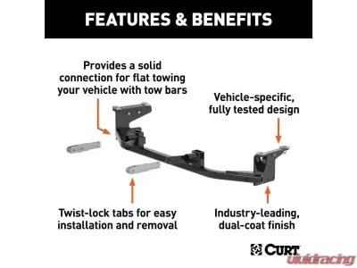 Curt Custom Tow Bar Base Plate Gmc Acadia 2017-2019 - 70118