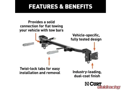 Curt Custom Tow Bar Base Plate Ford Fiesta 2014-2019 - 70119