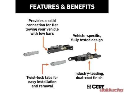Curt Custom Tow Bar Base Plate Gmc Sierra | Chevrolet Silverado | Suburban | Tahoe 2016-2020 - 70120