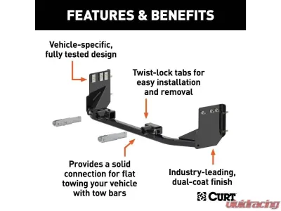 Curt Custom Tow Bar Base Plate Cadillac SRX 2010-2016 - 70123
