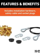 Curt Custom Tow Bar Base Plate Buick Enclave | Gmc Acadia 2006-2017                                     - 70124 - Image 8