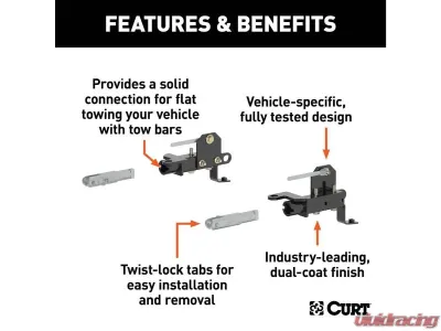 Curt Custom Tow Bar Base Plate Ford Ranger 2019-2022 - 70127