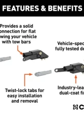 Curt Custom Tow Bar Base Plate Chevrolet Silverado | Gmc Sierra 2500 | 3500 HD 2015-2019                                     - 70131 - Image 2