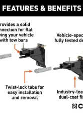 Curt Custom Tow Bar Base Plate Jeep Cherokee 2014-2018                                     - 70134 - Image 3