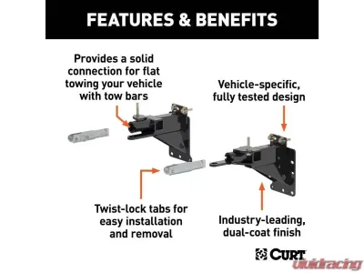 Curt Custom Tow Bar Base Plate Jeep Cherokee 2014-2018 - 70134