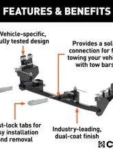 Curt Custom Tow Bar Base Plate Ford Flex | Lincoln Mks | Mkt 2013-2019                                     - 70135 - Image 3