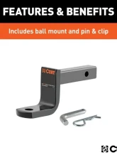 Curt Class 1 Hitch, 1-1/4" Ball Mount Hyundai Elantra 2021-2023                                     - 116303 - Image 7