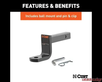 Curt Class 1 Trailer Hitch, 1-1/4" Ball Mount Mazda 3 Hatchback 2019-2024 - 116333