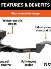Curt Class 1 Trailer Hitch, 1-1/4" Ball Mount Hyundai Kona N | Kona 2022-2023                                     - 116383 - Image 3