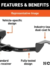 Curt Class 1 Trailer Hitch, 1-1/4" Receiver, Select Nissan Leaf 2018-2024                                     - 11648 - Image 3