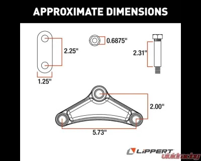 Curt Lippert Trailer Axle AP Kit for 2-7K Double-Eye Tandem Axles - Std. Equalizer - 121097L