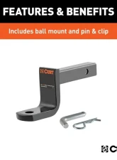 Curt Class 2 Trailer Hitch, 1-1/4" Ball Mount Mazda CX-50 2023-2024                                     - 122033 - Image 7