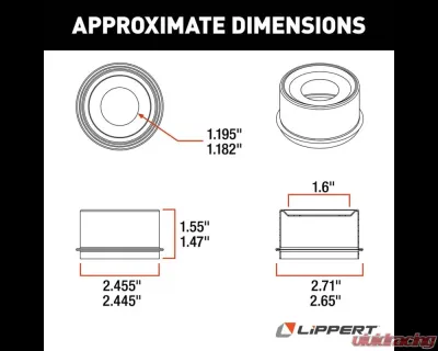 Curt Dust Cap for Super Lube Axle Hub - 5,200 to 6,000 lbs. - 122064