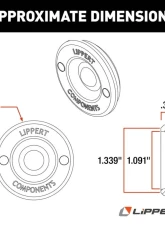 Curt Lippert Universal Rubber Insert for Axle Hub Dust Cap - 2,000 to 8,000 lbs.                                     - 122065 - Image 2