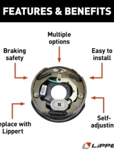 Curt Lippert Forward Self-Adjusting Brake Assembly - 10" x 2.25", 3,500 lbs. Right                                     - 122450L - Image 2