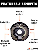Curt Lippert Electric Brake Assembly - 12" x 2", 7,000 lbs. Right                                     - 122451L - Image 2