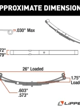 Curt Lippert Replacement Leaf Spring for Trailer Suspension System - 26", 1,750 lbs.                                     - 124903L - Image 2