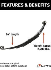 Curt Replacement Leaf Spring for RV Trailer Suspension System - 26", 2,200 lbs.                                     - 129745 - Image 3