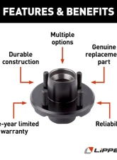 Curt Lippert Idler Hub for 2,200-lb. Axle - 4 on 4", 1/2" Stud                                     - 134574 - Image 2