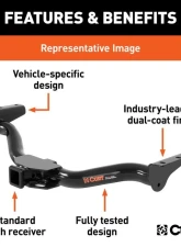 Curt Class 3 Trailer Hitch, 2" Receiver, Select Buick Envision 2021-2023                                     - 13522 - Image 3