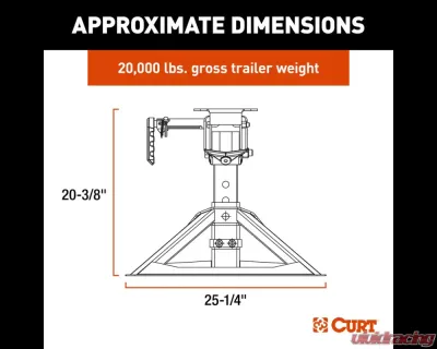 Curt CrossWing 20K 5th Wheel Hitch with Bed Protectors for 2-5/16" Gooseneck - 16051
