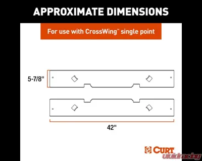 Curt CrossWing 20K 5th Wheel Hitch with Bed Protectors for 2-5/16" Gooseneck - 16051
