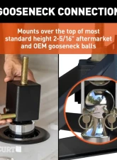 Curt CrossWing 20K 5th Wheel Hitch with Bed Protectors for 2-5/16" Gooseneck                                     - 16051 - Image 5