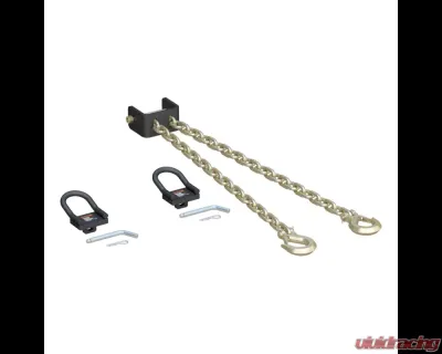 Curt CrossWing 5th Wheel Safety Chain Assembly with Rail Anchors - 16612