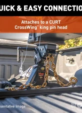Curt CrossWing 5th Wheel Safety Chain Assembly with Rail Anchors                                     - 16612 - Image 4