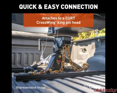 Curt CrossWing 5th Wheel Safety Chain Assembly with Rail Anchors - 16612